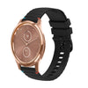 Correa de silicona con puntadas onduladas y puntos para reloj Garmin Vivomove Style de 20 mm (negra)