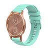 Correa de silicona para reloj Garmin Vivomove Style con puntadas onduladas de 20 mm (verde azulado)