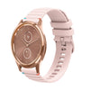 Correa de silicona para reloj Garmin Vivomove Luxe de 20 mm con puntadas onduladas y puntos (rosa)