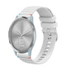 Correa de silicona para reloj Garmin Vivomove HR Sport con costuras onduladas y puntos de 20 mm (blanca)