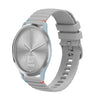 Correa de silicona para reloj Garmin Vivomove HR Sport con costuras onduladas y puntos de 20 mm (gris)