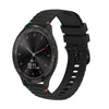Correa de silicona con puntadas onduladas y puntos para reloj Garmin Vivomove 3 de 20 mm (negra)