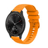 Correa de silicona con puntadas onduladas y puntos para reloj Garmin Vivomove 3 de 20 mm (amarillo ámbar)