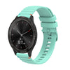 Correa de silicona para reloj Garmin Vivomove 3 con puntadas onduladas de 20 mm (verde azulado)