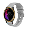 Correa de silicona con puntadas onduladas y puntos para reloj Garmin Venu de 20 mm (gris)