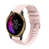 Correa de silicona para reloj Garmin Venu de 20 mm con puntadas onduladas y puntos (rosa)
