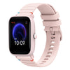 Correa de silicona con puntadas onduladas y puntos para reloj Amazfit Bip U de 20 mm (rosa)