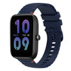 Correa de silicona con puntadas onduladas y puntos para reloj Amazfit Bip 3 Pro de 20 mm (azul marino)