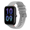 Correa de silicona con puntadas onduladas y puntos para reloj Amazfit Bip 3 Pro de 20 mm (gris)