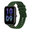 Correa de silicona de 20 mm con puntadas onduladas y puntos para reloj Amazfit Bip 3 Pro (verde militar)