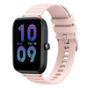 Correa de silicona con puntadas onduladas y puntos para reloj Amazfit Bip 3 Pro de 20 mm (rosa)
