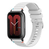 Correa de silicona con puntadas onduladas y puntos para reloj Amazfit Active de 20 mm (blanca)