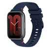 Correa de silicona con puntadas onduladas y puntos para reloj Amazfit Active de 20 mm (azul marino)