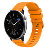 Correa de silicona con puntadas onduladas y puntos para reloj Amazfit GTR Mini de 20 mm (amarillo ámbar)