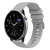 Correa de silicona con puntadas onduladas y puntos para reloj Amazfit GTR Mini de 20 mm (gris)