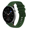 Correa de silicona con puntadas onduladas y puntos para reloj Amazfit GTR Mini de 20 mm (verde militar)