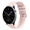 Correa de silicona para reloj Amazfit GTR Mini con puntadas onduladas de 20 mm (rosa)