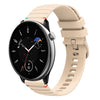 Correa de silicona para reloj Amazfit GTR Mini con puntadas onduladas de 20 mm (color crema)