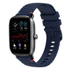 Correa de silicona para reloj Amazfit GTS4 Mini con puntadas onduladas de 20 mm (azul marino)
