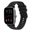 Correa de silicona con puntadas onduladas y puntos para reloj Amazfit GTS4 Mini de 20 mm (negra)