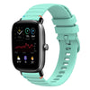 Correa de silicona para reloj Amazfit GTS4 Mini con puntadas onduladas de 20 mm (verde azulado)