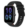 Correa de silicona con puntadas onduladas y puntos para reloj Amazfit Bip 3 de 20 mm (negra)