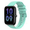 Correa de silicona de 20 mm con puntadas onduladas y puntos para reloj Amazfit Bip 3 (verde azulado)