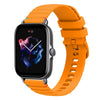 Correa de silicona con puntadas onduladas y puntos para reloj Amazfit GTS 3 de 20 mm (amarillo ámbar)