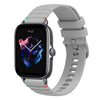 Correa de silicona con puntadas onduladas y puntos para reloj Amazfit GTS 3 de 20 mm (gris)