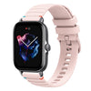 Correa de silicona con puntadas onduladas y puntos para reloj Amazfit GTS 3 de 20 mm (rosa)