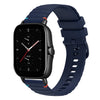 Correa de silicona con puntadas onduladas y puntos para reloj Amazfit GTS 2e de 20 mm (azul marino)