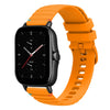 Correa de silicona de 20 mm con puntadas onduladas y puntos para reloj Amazfit GTS 2e (amarillo ámbar)