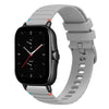 Correa de silicona con puntadas onduladas y puntos para reloj Amazfit GTS 2e de 20 mm (gris)