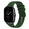Correa de silicona de 20 mm con puntadas onduladas y puntos para reloj Amazfit GTS 2e (verde militar)