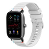 Correa de silicona para reloj Amazfit GTS 2 Mini con puntadas onduladas de 20 mm (blanca)