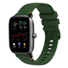 Correa de silicona para reloj Amazfit GTS 2 Mini con puntadas onduladas de 20 mm (verde militar)