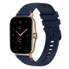 Correa de silicona con puntadas onduladas y puntos para reloj Amazfit GTS 2 de 20 mm (azul marino)