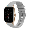 Correa de silicona con puntadas onduladas y puntos para reloj Amazfit GTS 2 de 20 mm (gris)