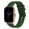 Correa de silicona de 20 mm con puntadas onduladas para reloj Amazfit GTS 2 (verde militar)
