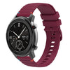 Correa de silicona para reloj Amazfit GTR de 42 mm con puntadas onduladas y 20 mm (rojo vino)