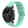 Correa de silicona con puntadas onduladas y puntos de 20 mm para reloj Amazfit GTR de 42 mm (verde azulado)