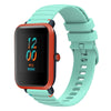 Correa de silicona con puntadas onduladas y puntos para reloj Amazfit Bip S de 20 mm (verde azulado)