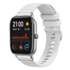 Correa de silicona con puntadas onduladas y puntos para reloj Amazfit GTS de 20 mm (blanca)
