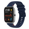 Correa de silicona con puntadas onduladas y puntos para reloj Amazfit GTS de 20 mm (azul marino)