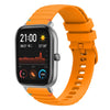 Correa de silicona con puntadas onduladas y puntos para reloj Amazfit GTS de 20 mm (amarillo ámbar)