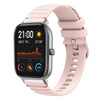 Correa de silicona con puntadas onduladas y puntos para reloj Amazfit GTS de 20 mm (rosa)