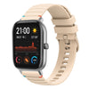 Correa de silicona con puntadas onduladas y puntos para reloj Amazfit GTS de 20 mm (color crema)