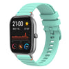 Correa de silicona con puntadas onduladas y puntos para reloj Amazfit GTS de 20 mm (verde azulado)