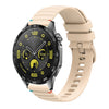 Correa de silicona para reloj Huawei Watch GT 4 de 46 mm con puntadas onduladas y 22 mm (color crema)