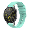 Correa de silicona para reloj Huawei Watch GT 4 de 46 mm con puntadas onduladas y 22 mm (verde azulado)